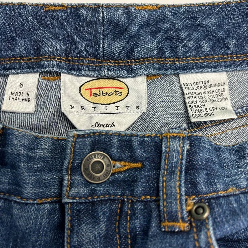 Talbots Straight Leg Women's size 6 Dark‎ Wash Blue Denim jeans